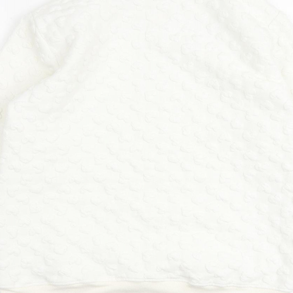 Zara Girls Ivory Polyester Pullover Sweatshirt Size 11-12 Years Pullover