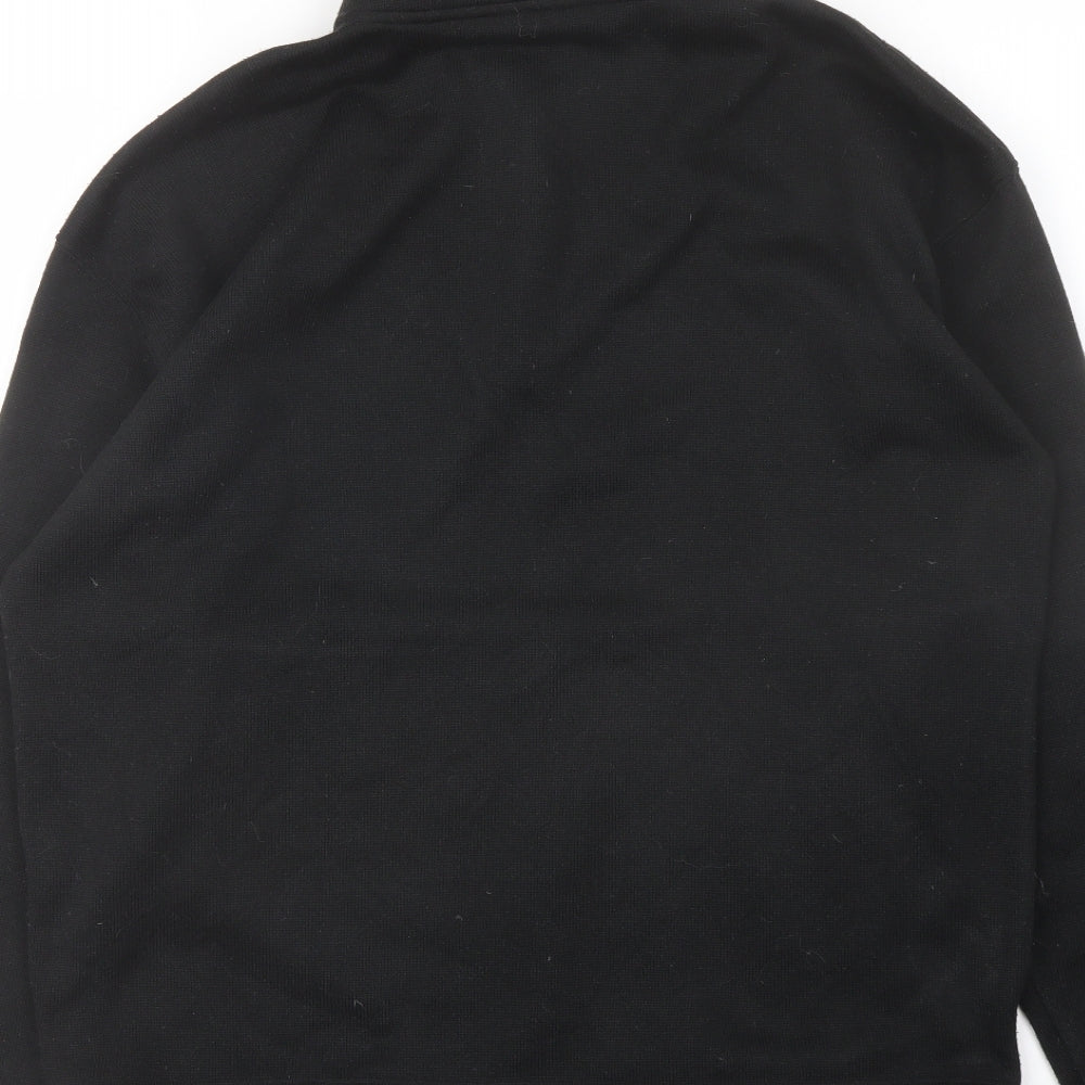 PINK Womens Black Polyester Pullover Sweatshirt Size S Zip