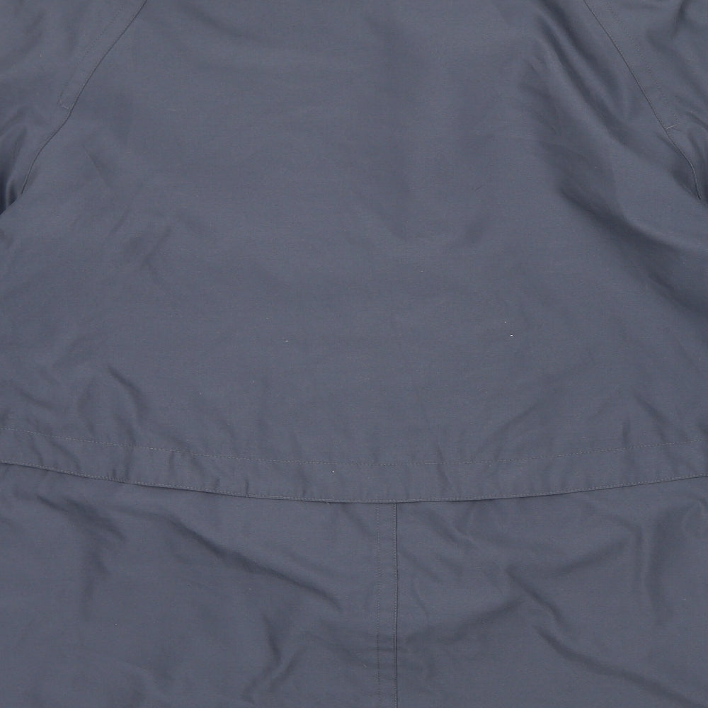 St Michael Womens Blue Windbreaker Coat Size 14 Zip - Vintage