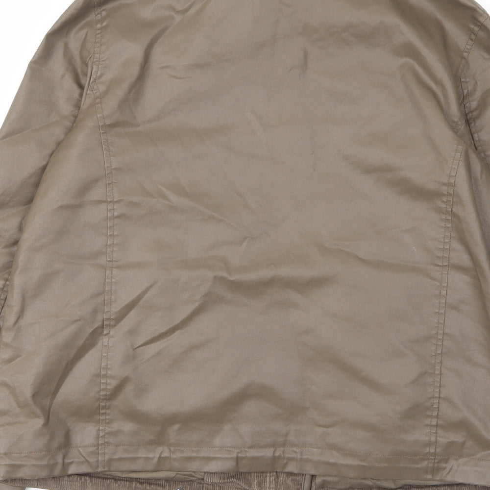 Per Una Womens Brown Jacket Size 10 Zip - Pockets, Collared
