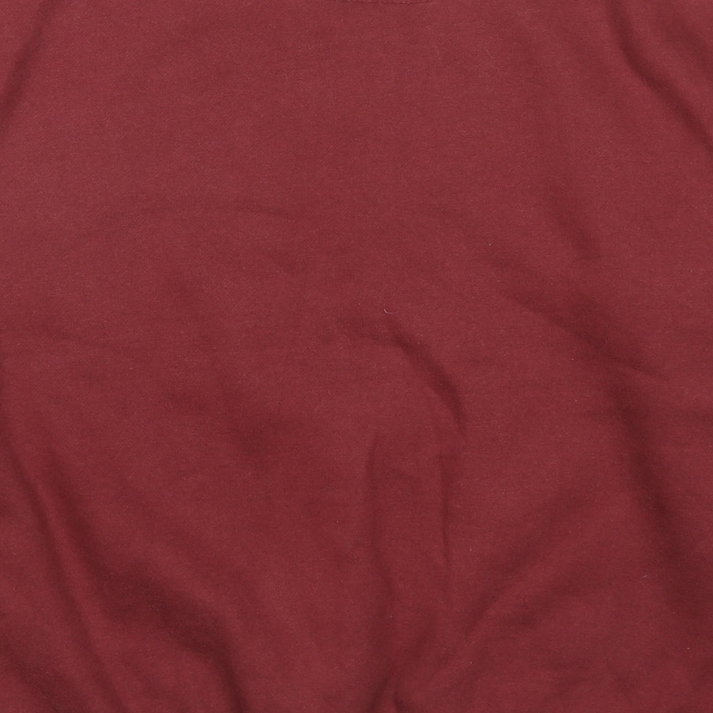 Insert Coin Womens Red Cotton Pullover Sweatshirt Size S Pullover - Unisex