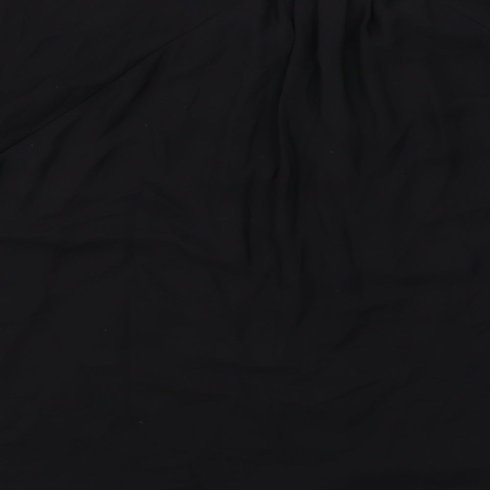 H&M Womens Black Polyester Basic Blouse Size L Roll Neck