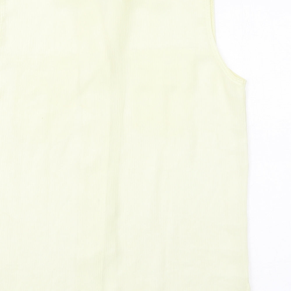Donna Seta Womens Ivory Silk Basic Button-Up Size M Collared
