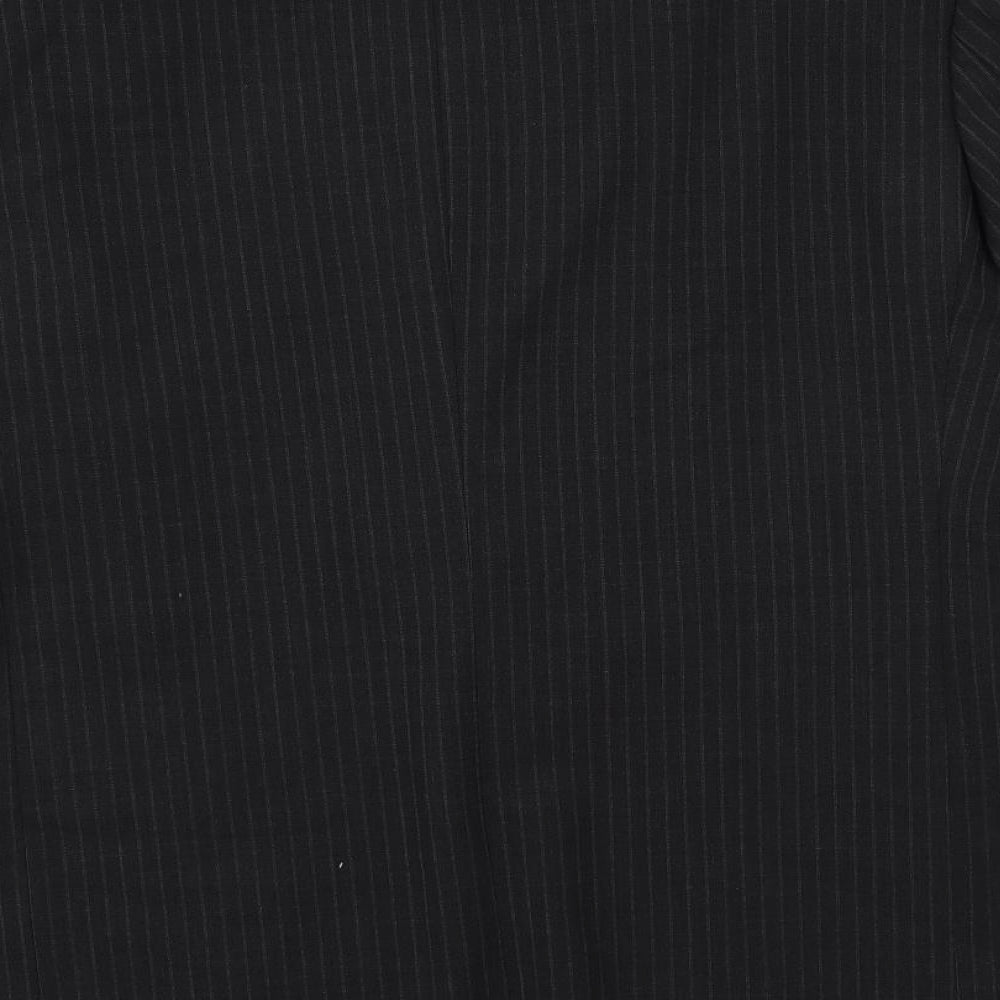 Marks & Spencer Mens Grey Striped Polyester Jacket Suit Jacket Size 44 Regular