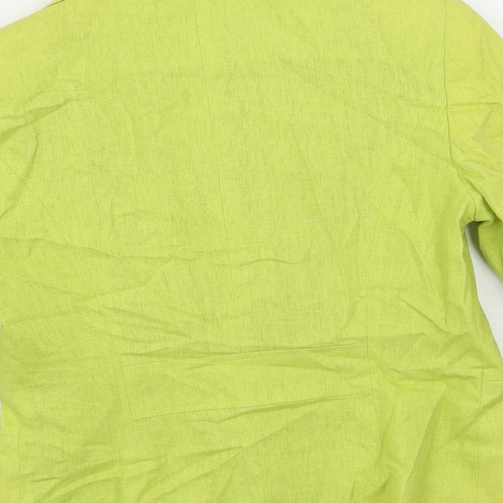 BHS Womens Green Jacket Blazer Size 8 Button