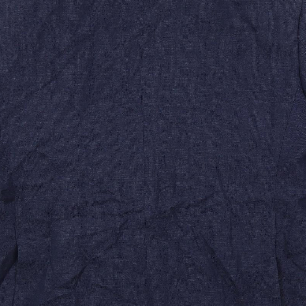 Marks & Spencer Mens Blue Polyester Jacket Suit Jacket Size 38 Regular
