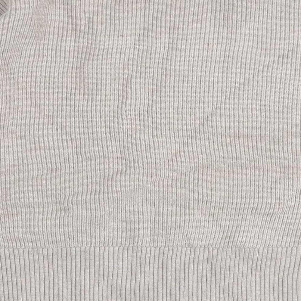 Marks & Spencer Womens Beige Round Neck Viscose Pullover Jumper Size L