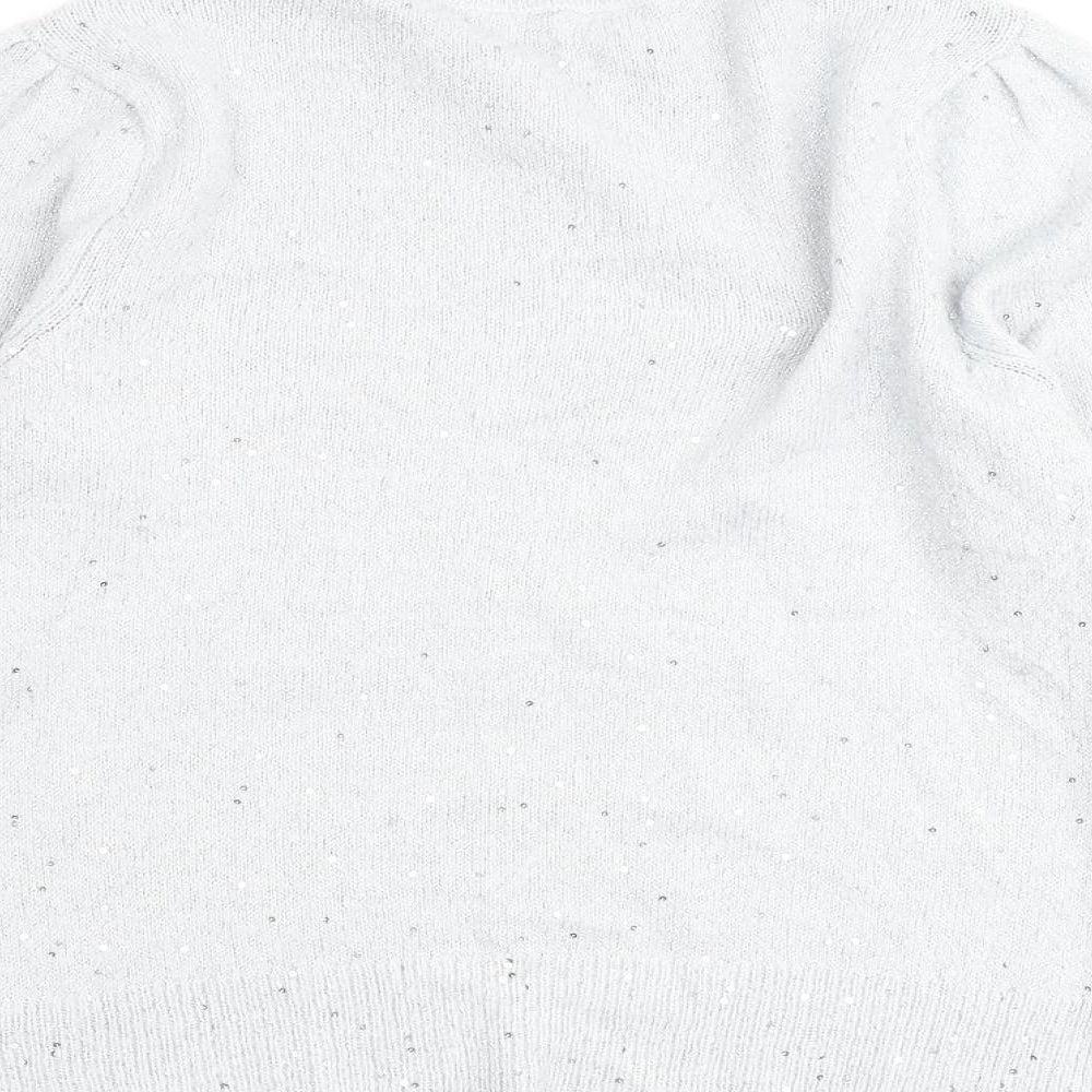 Dorothy Perkins Womens Grey Round Neck Acrylic Pullover Jumper Size 12