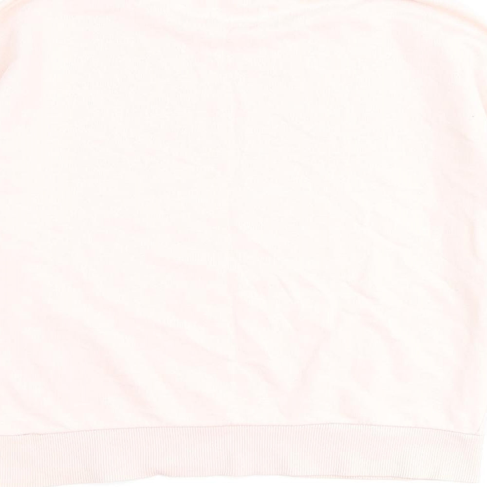 New Look Womens Pink Cotton Pullover Sweatshirt Size 6 Pullover