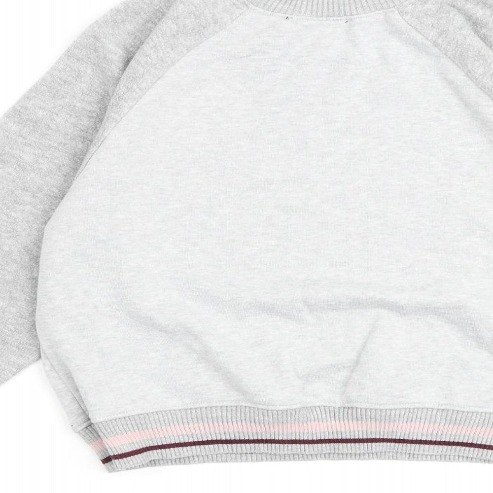 New Look Womens Grey Cotton Pullover Sweatshirt Size 6 Pullover