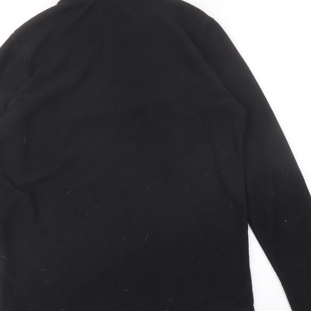 Glert Womens Black Polyester Pullover Sweatshirt Size XS Zip