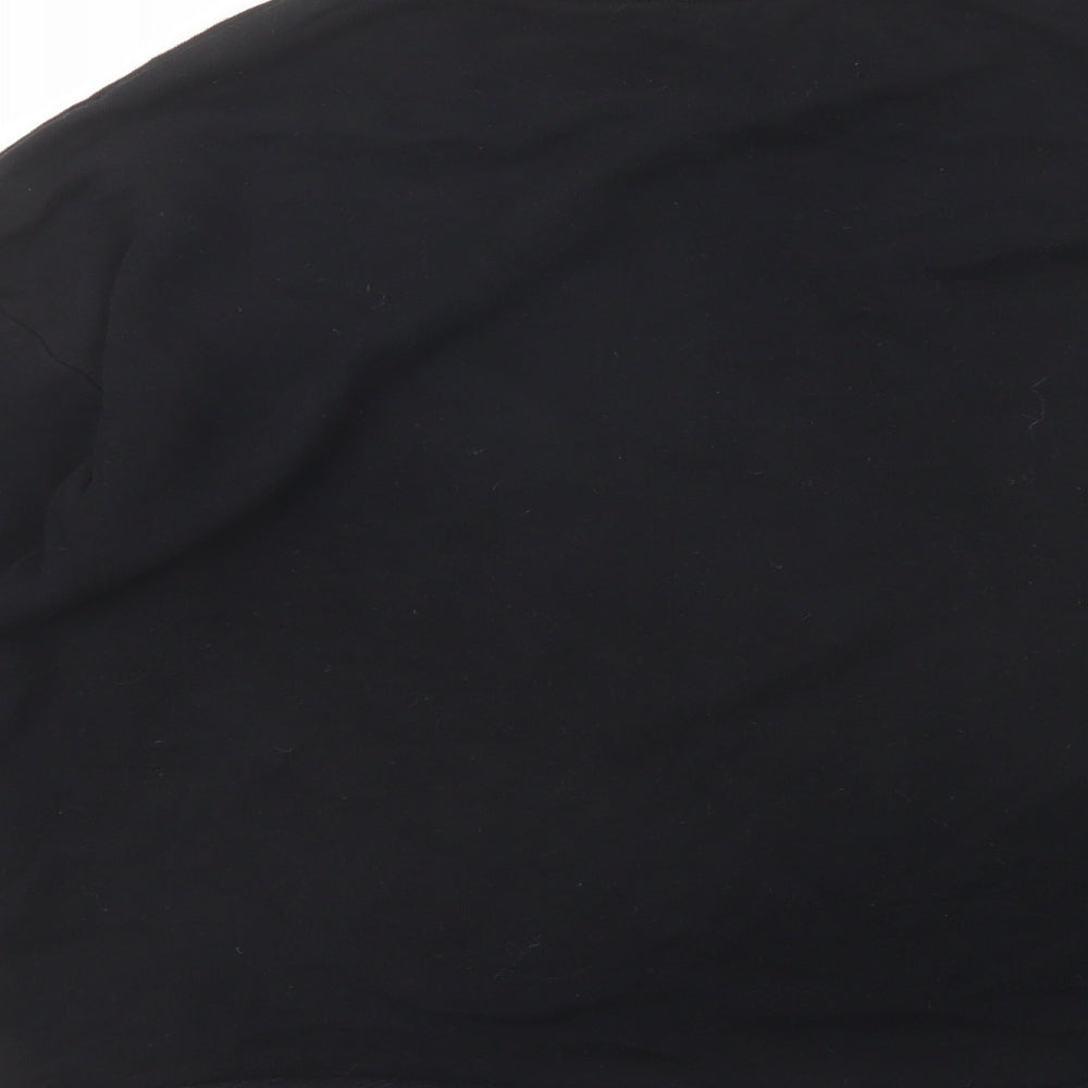 River Island Womens Black Cotton Pullover Sweatshirt Size M Pullover