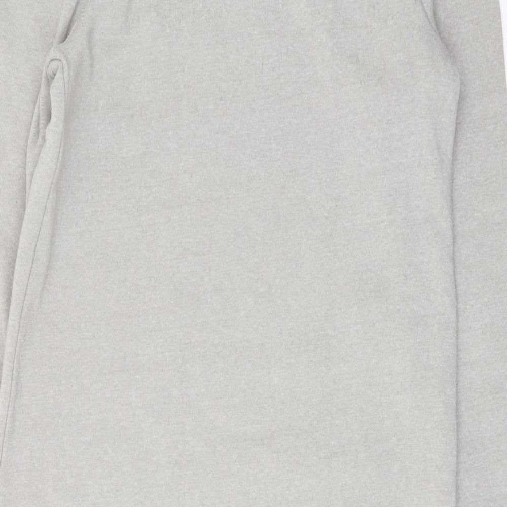 VILA Womens Grey Polyester T-Shirt Dress Size XS Crew Neck Pullover