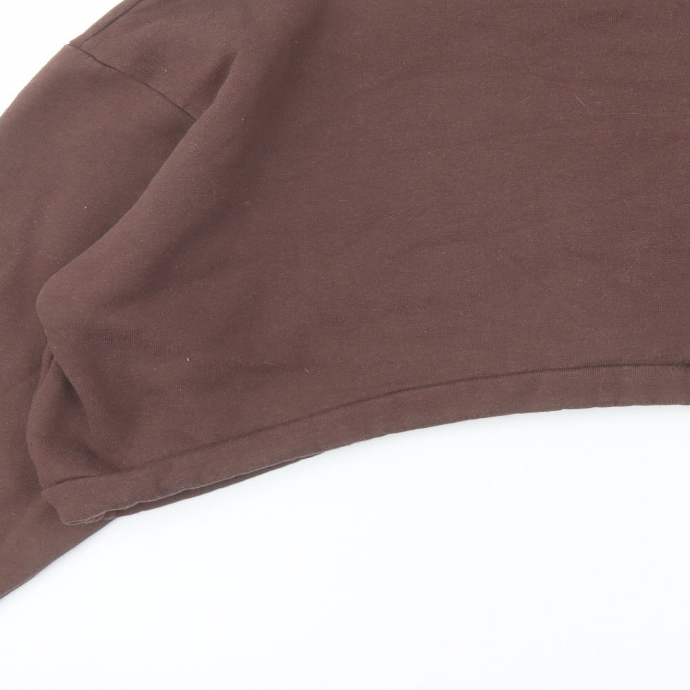 Zara Womens Brown Cotton Pullover Sweatshirt Size L Pullover