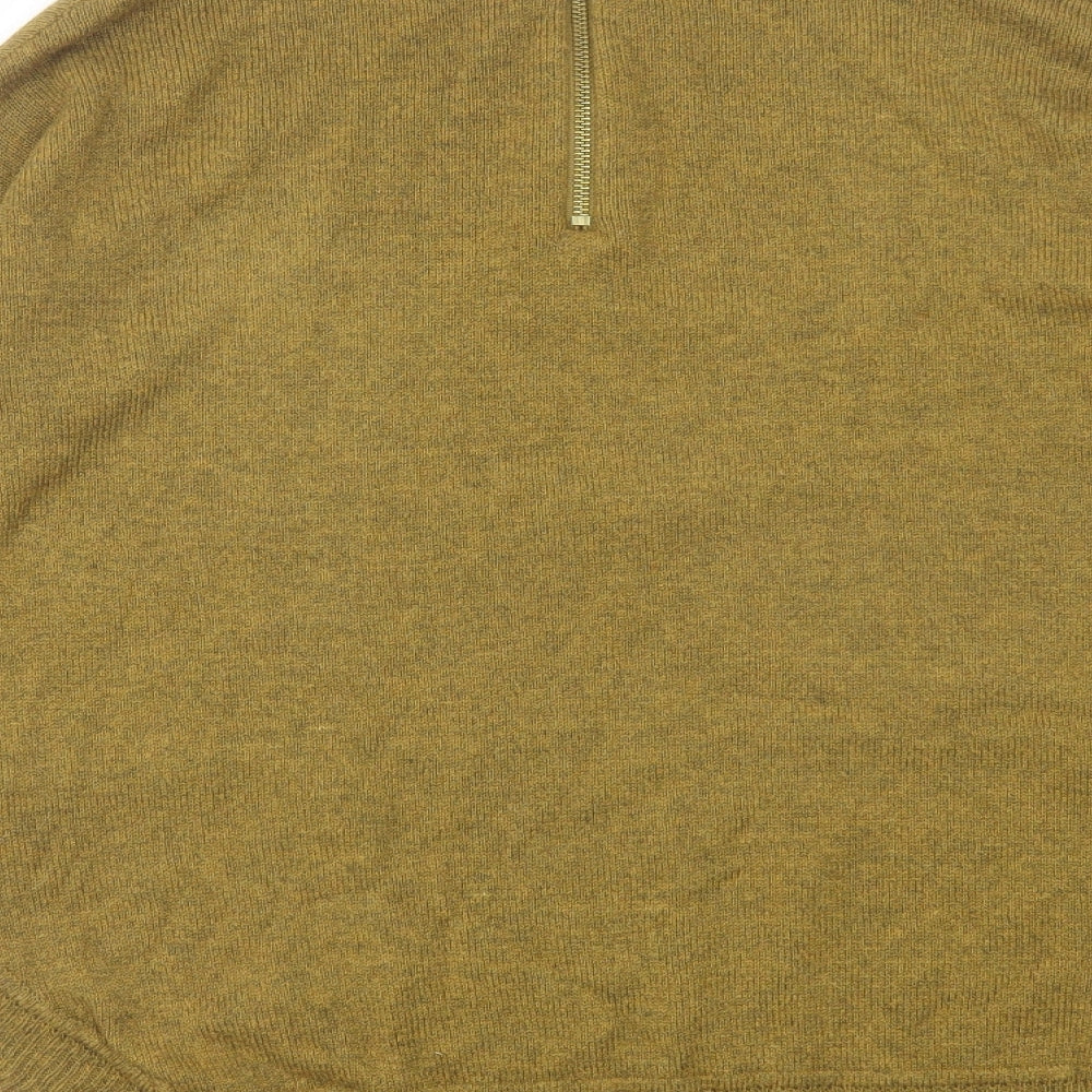 H&M Womens Brown Round Neck Acrylic Pullover Jumper Size XS