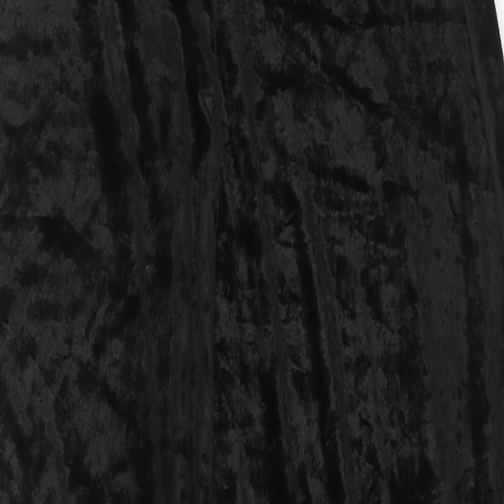 Wallis Womens Black Polyester Maxi Size 14 Halter Pullover