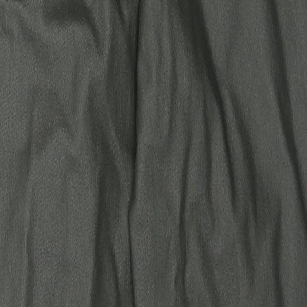 Marks and Spencer Womens Black Viscose Trousers Size 6 L26 in Regular Zip