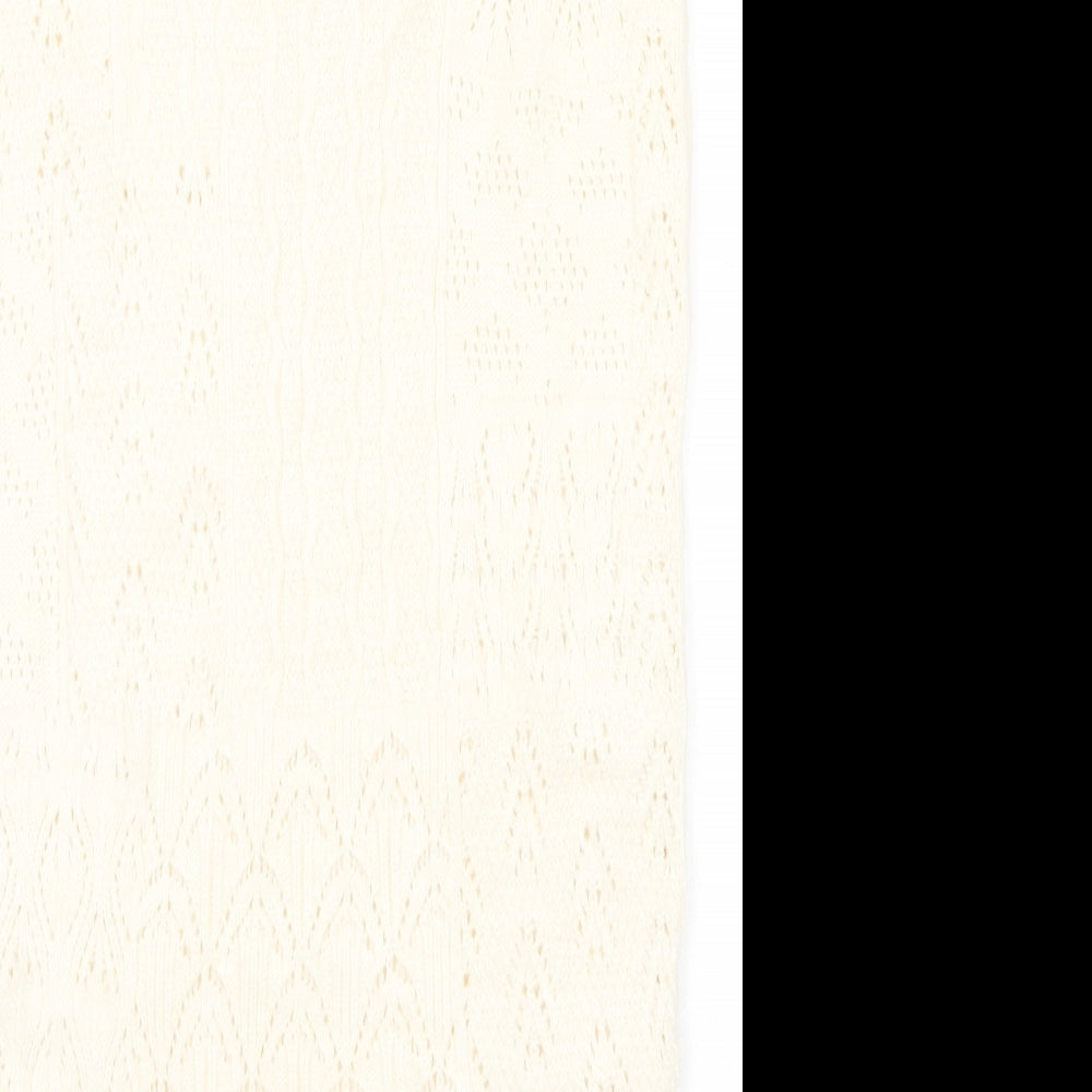Marks & Spencer Womens Ivory Acrylic A-Line Skirt Size S