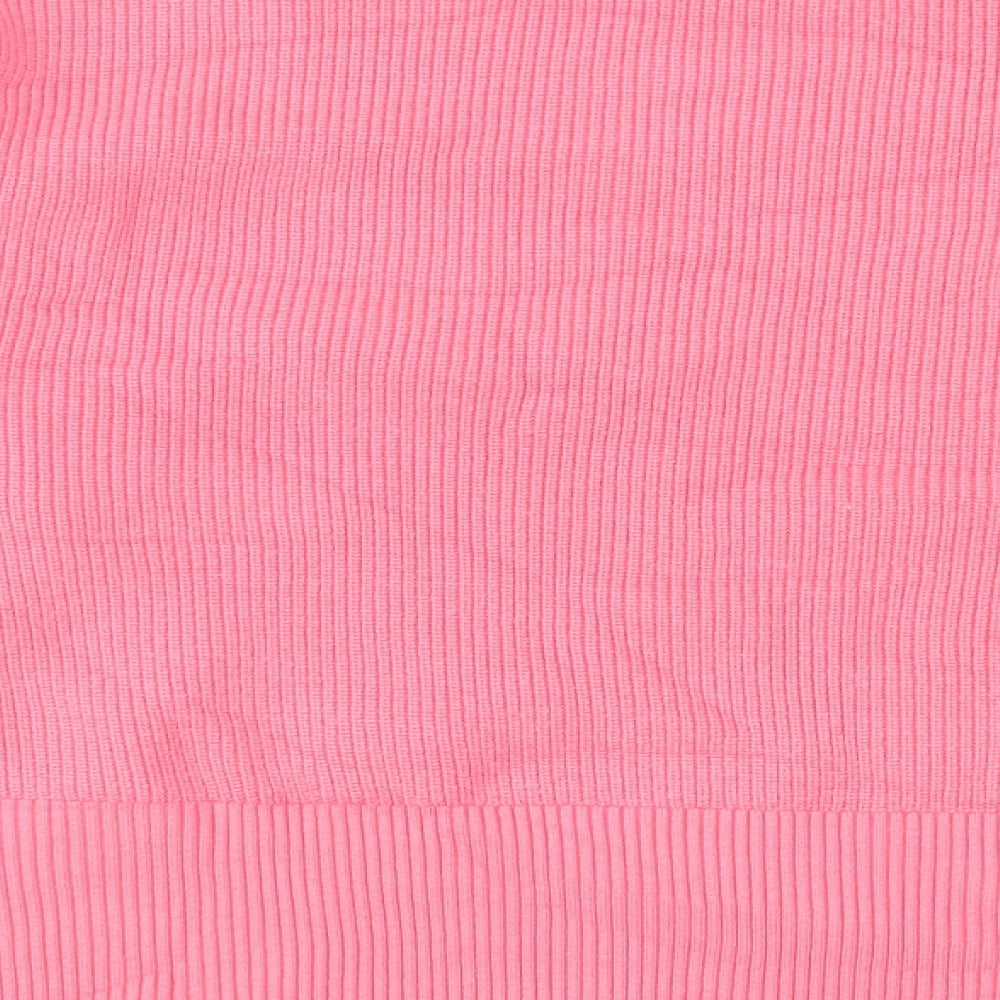 Marks & Spencer Womens Pink Crew Neck Viscose Pullover Jumper Size L