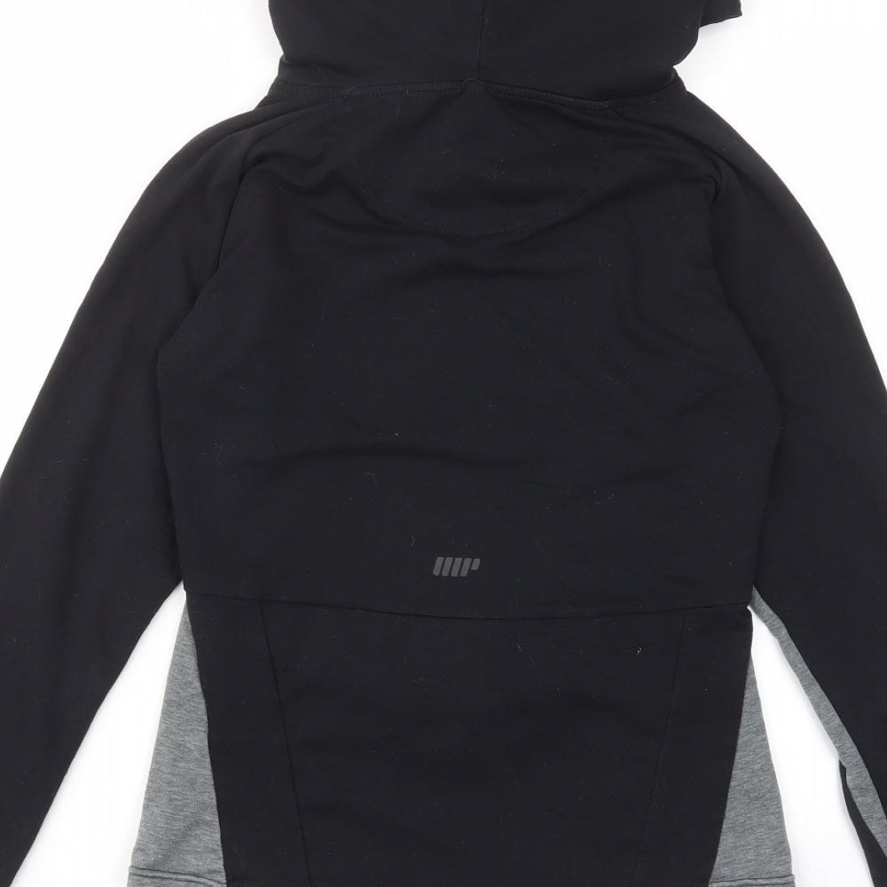 Myprotein Womens Black Cotton Pullover Hoodie Size S Pullover - Zip Pockets