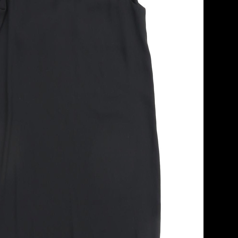 H&M Womens Black Polyester A-Line Size 8 Round Neck Pullover