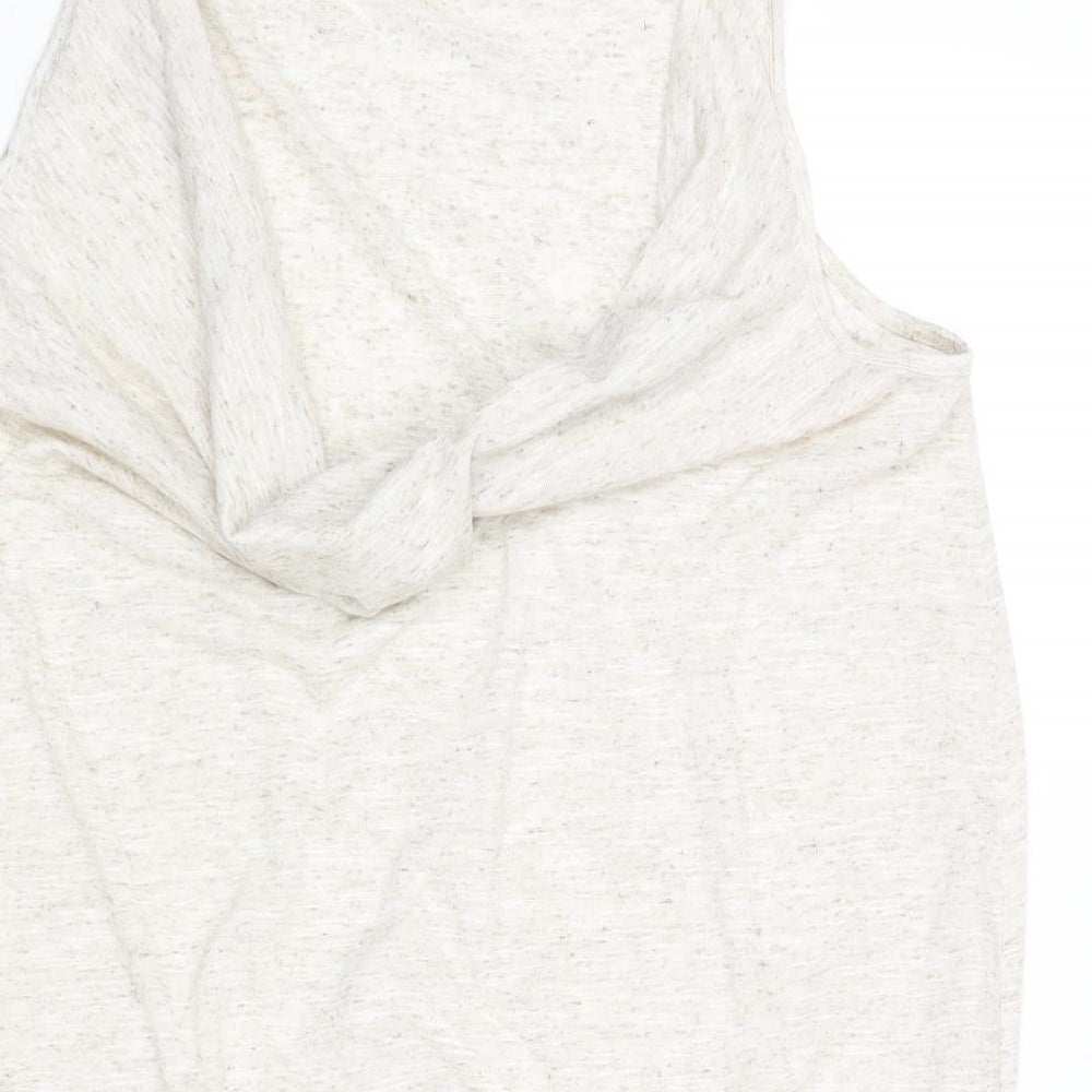 NEXT Womens Beige Polyester Camisole Blouse Size 10 Scoop Neck - Knot Strap Cowl Back