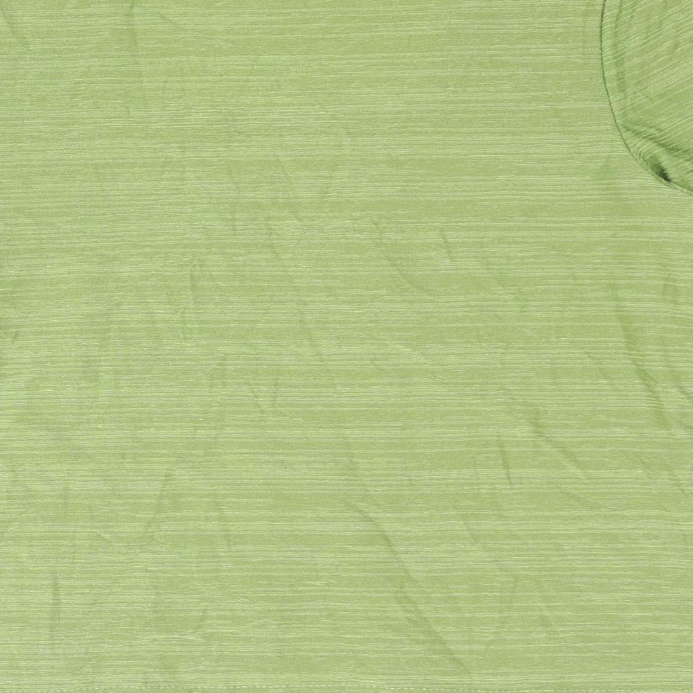 Alex & Co Womens Green Polyamide Basic Blouse Size 8 Square Neck