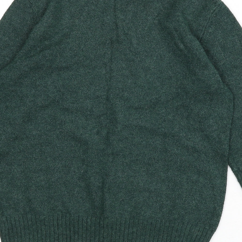VILA Womens Green Mock Neck Viscose Pullover Jumper Size S