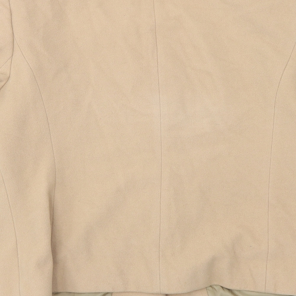 Gray Osbourn Womens Beige Jacket Size 18 Button