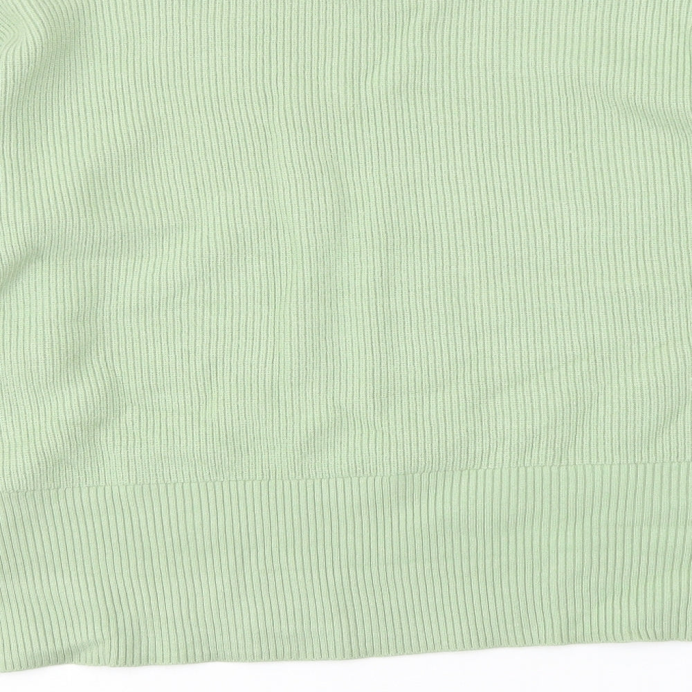 Marks & Spencer Womens Green Crew Neck Viscose Pullover Jumper Size XL