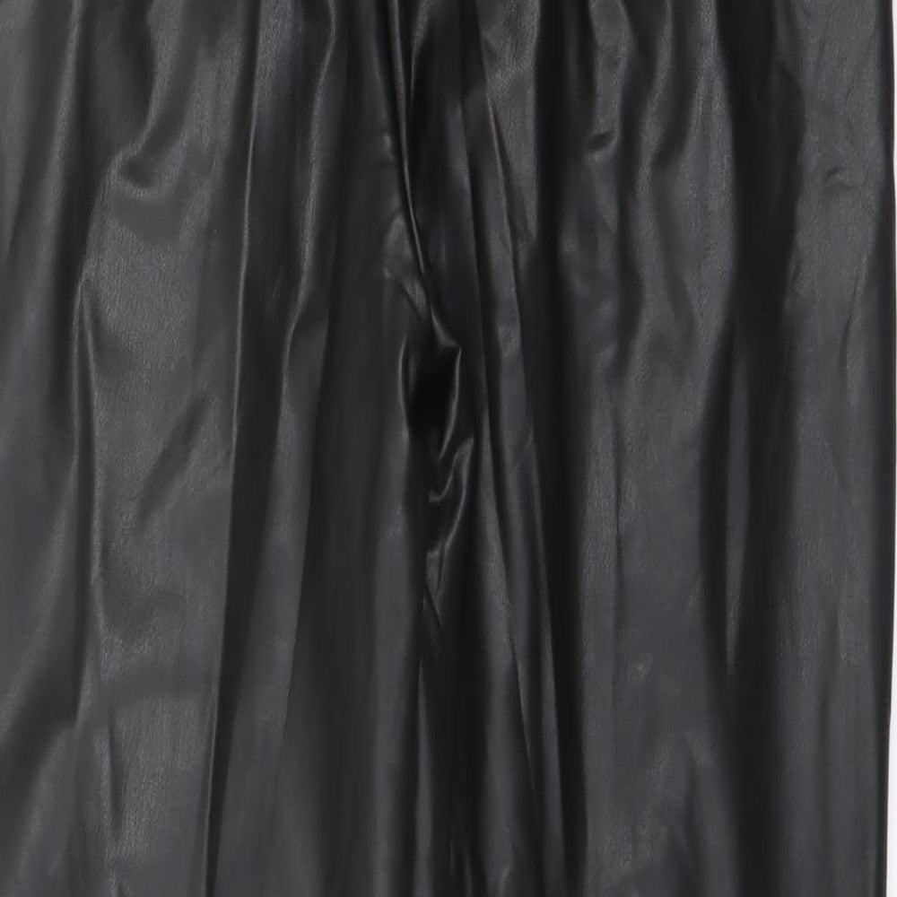 Marks and Spencer Womens Black Polyester Trousers Size 18 L27 in Regular