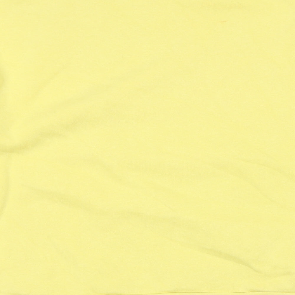 Topshop Womens Yellow Cotton Pullover Sweatshirt Size S Pullover