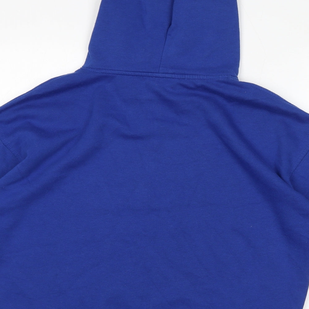 Zara Womens Blue Polyester Pullover Hoodie Size S Pullover