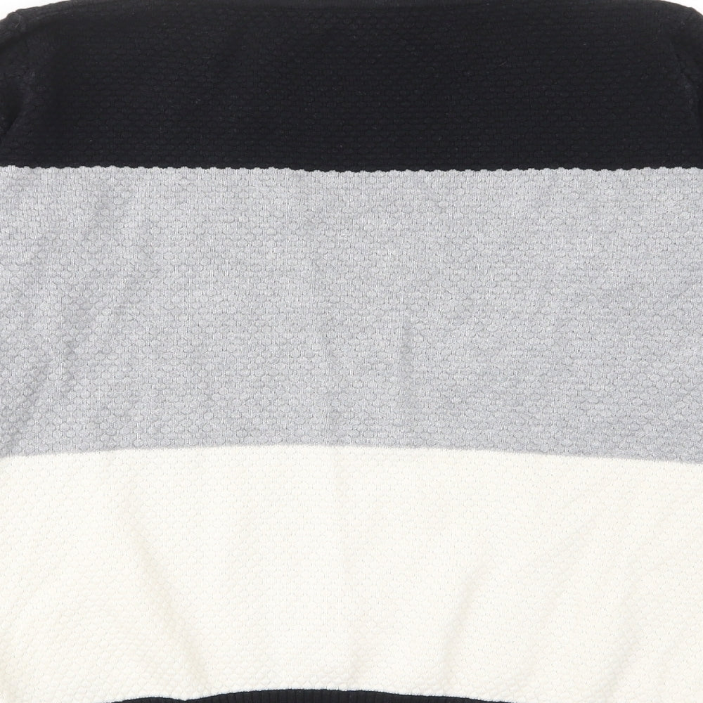 FOREVER 21 Womens Multicoloured Crew Neck Striped Cotton Pullover Jumper Size M