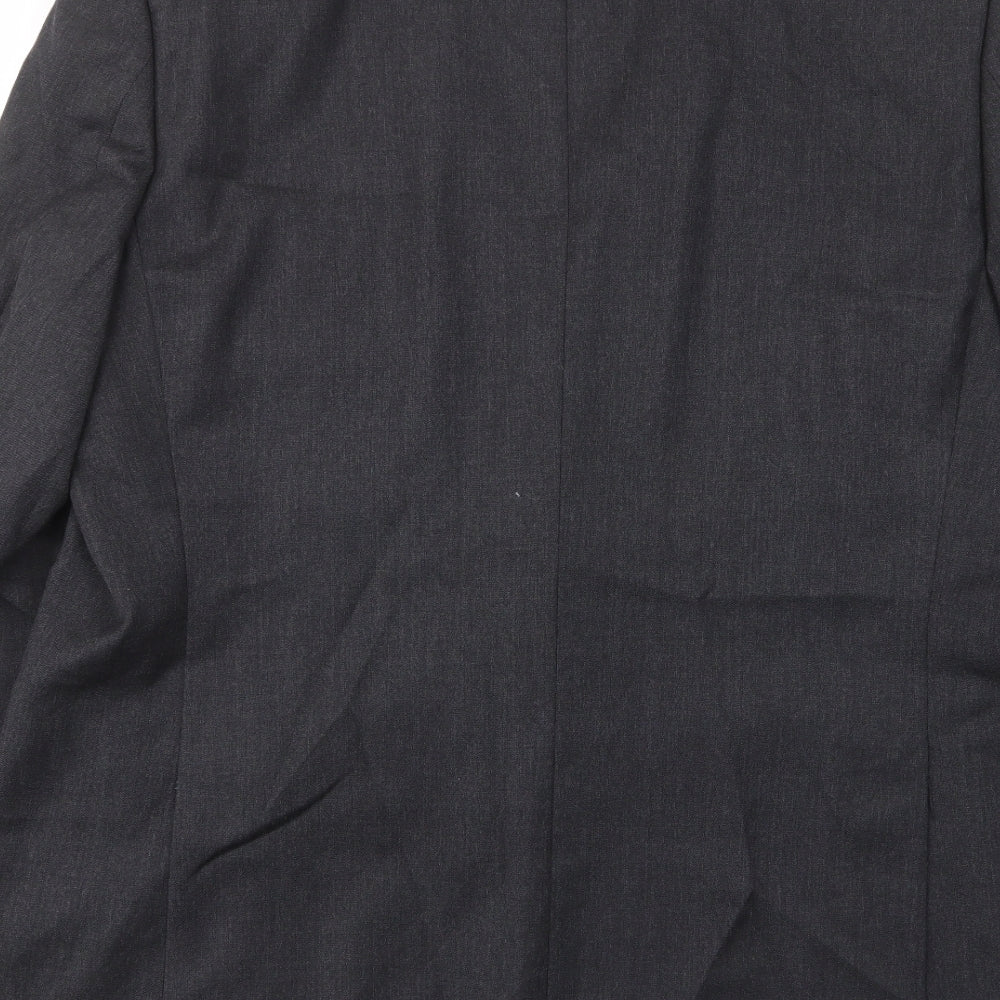 Greenwoods Mens Grey Wool Jacket Suit Jacket Size 44 Regular - Pockets