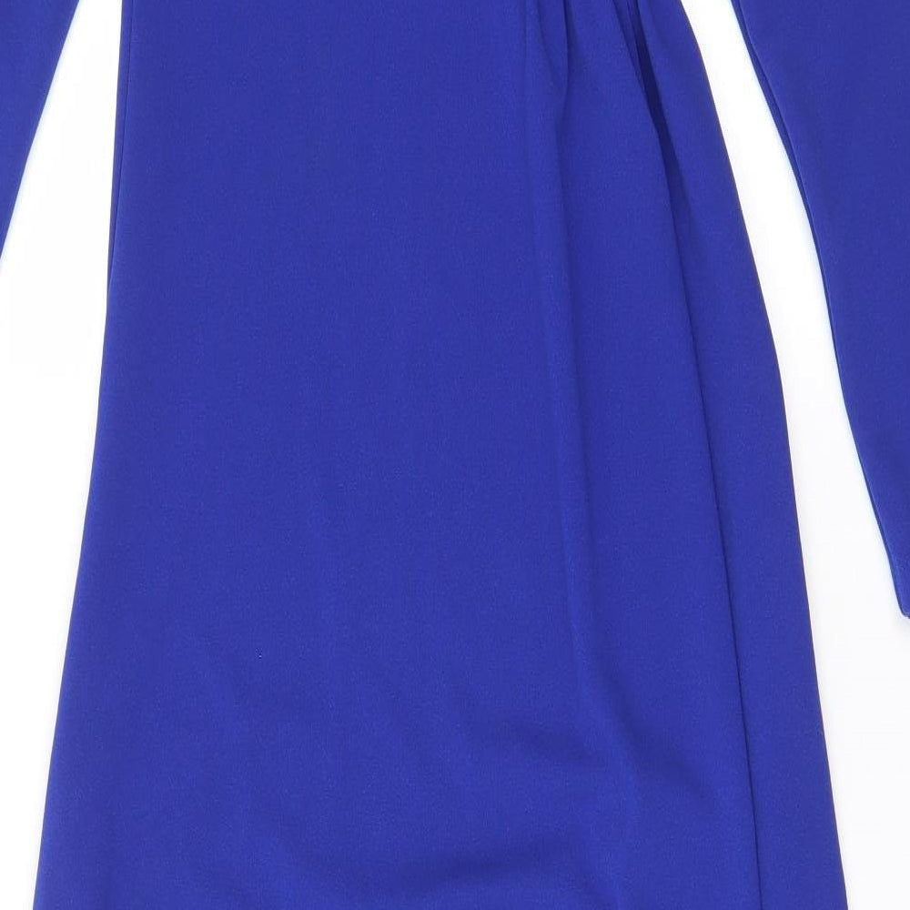 NA-KD Womens Blue Polyacrylate Fibre A-Line Size 2XS Crew Neck Pullover