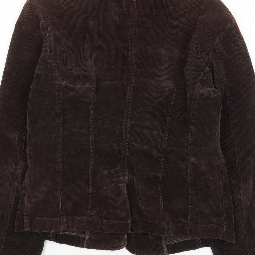 Oasis Womens Brown Jacket Blazer Size 14 Button