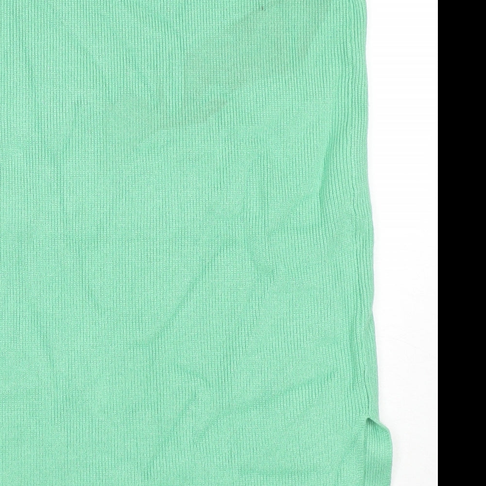 Marks & Spencer Womens Green Viscose A-Line Skirt Size L