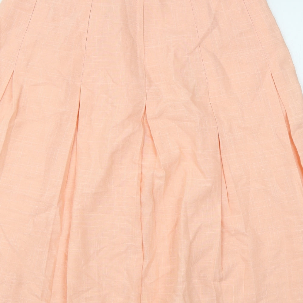 Encore Womens Pink Polyester Swing Skirt Size 14 Zip