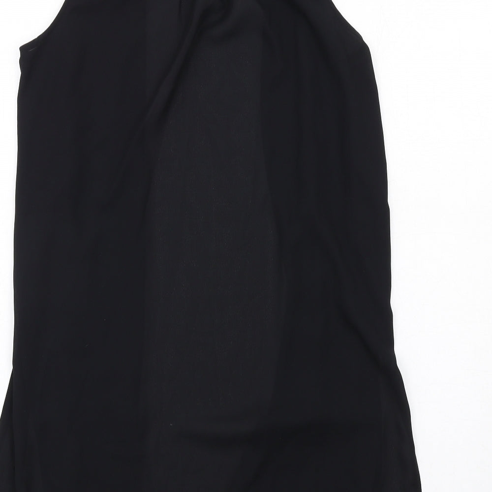 Select Womens Black Polyester Kimono T-Shirt Size 8 V-Neck
