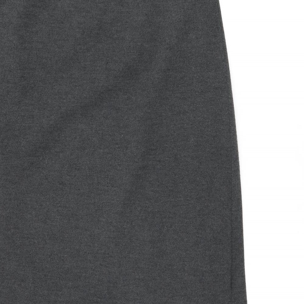 Country Casuals Womens Grey Striped Acrylic A-Line Skirt Size L