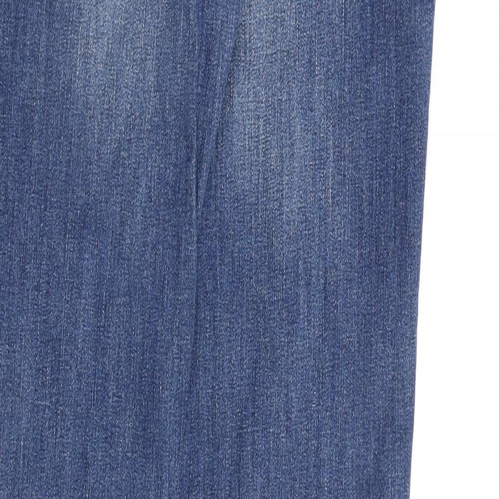 R Essentiel Womens Blue Cotton Straight Jeans Size 8 L33 in Regular Zip