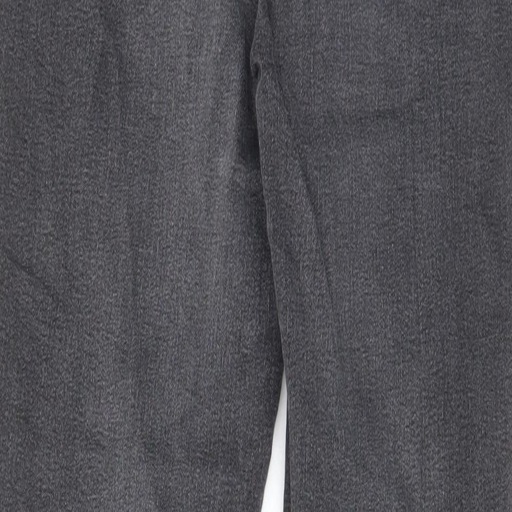 Marks & Spencer Womens Grey Cotton Skinny Jeans Size 10 L27 in Regular Zip - Pockets