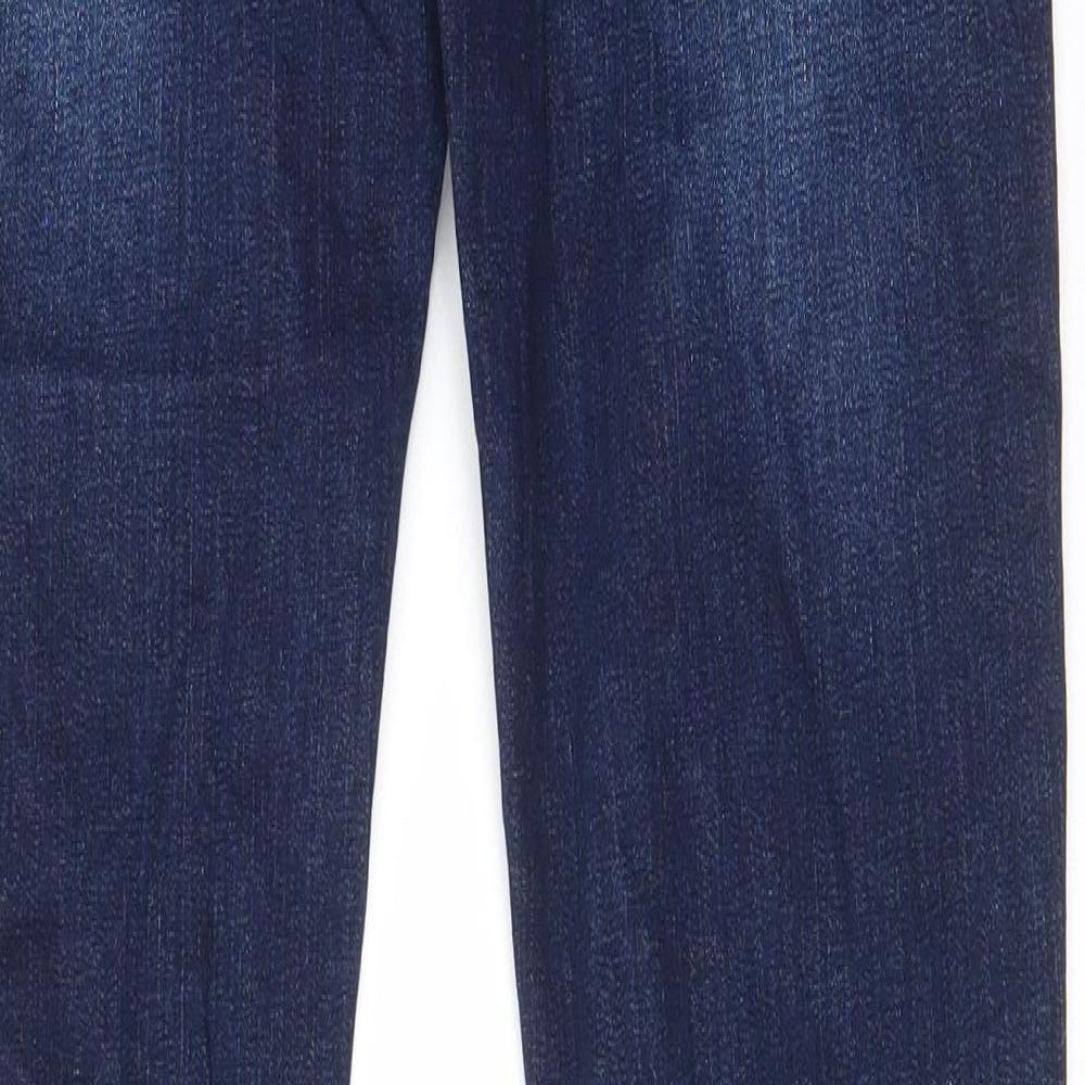 Born Rich Mens Blue Cotton Skinny Jeans Size 32 in L33 in Regular Zip - Long Leg