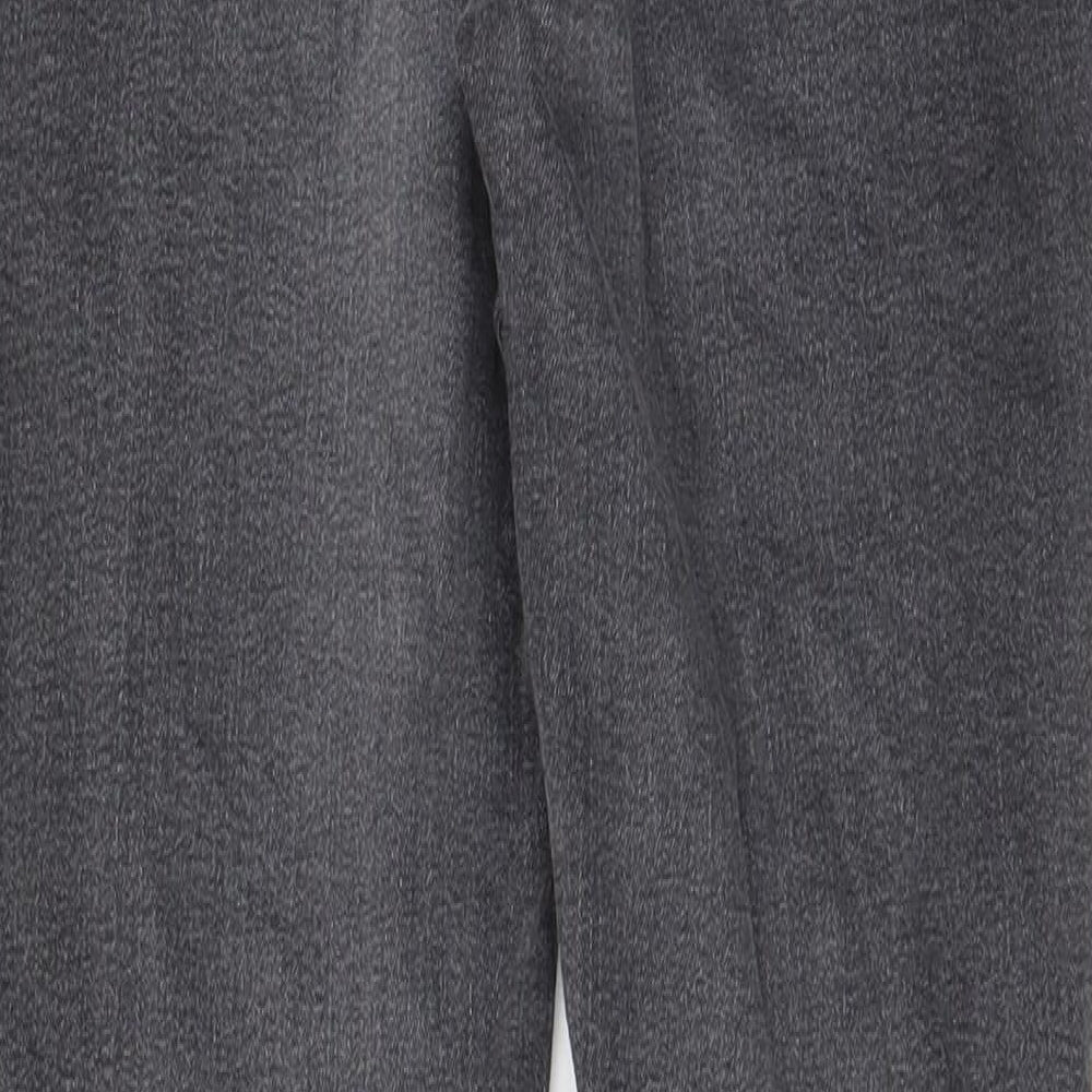 Marks & Spencer Womens Grey Cotton Skinny Jeans Size 10 L27 in Regular Zip - Pockets