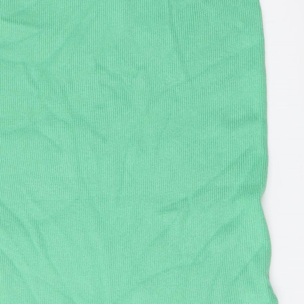 Marks & Spencer Womens Green Viscose Straight & Pencil Skirt Size L