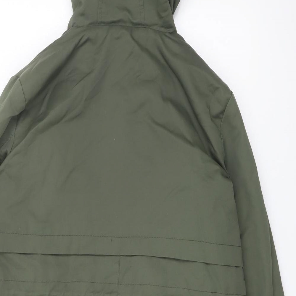 ASOS Womens Green Parka Coat Size 8 Zip