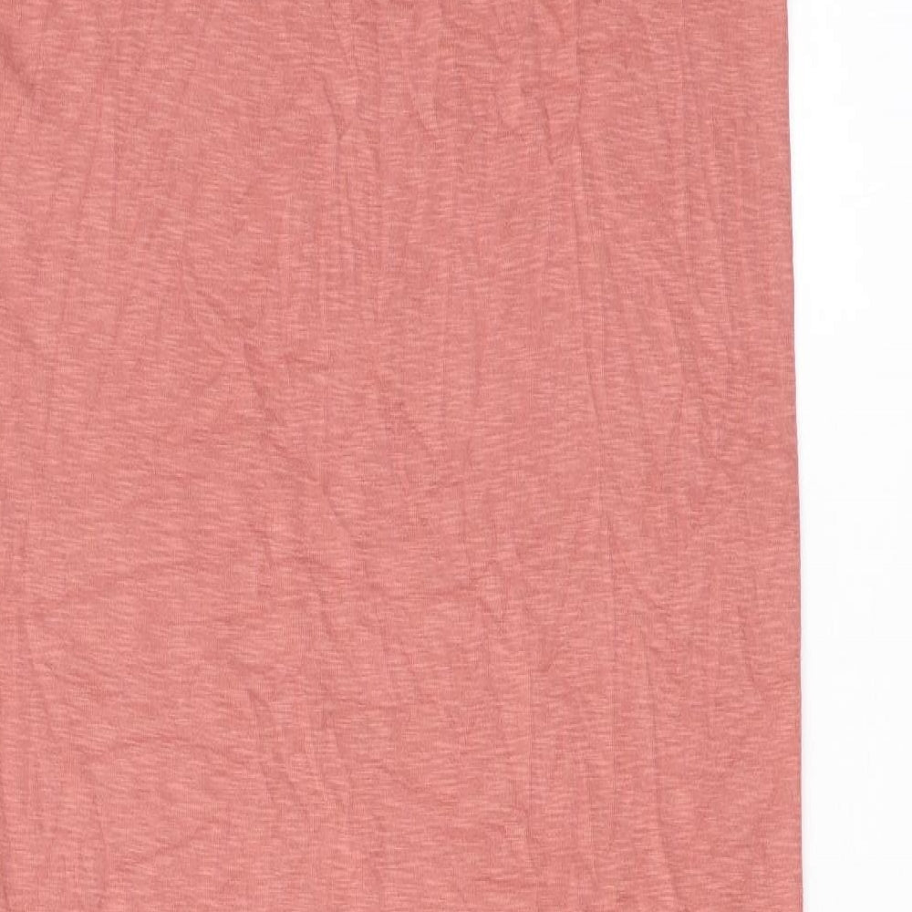 FOREVER 21 Womens Pink Rayon T-Shirt Dress Size M Scoop Neck Pullover
