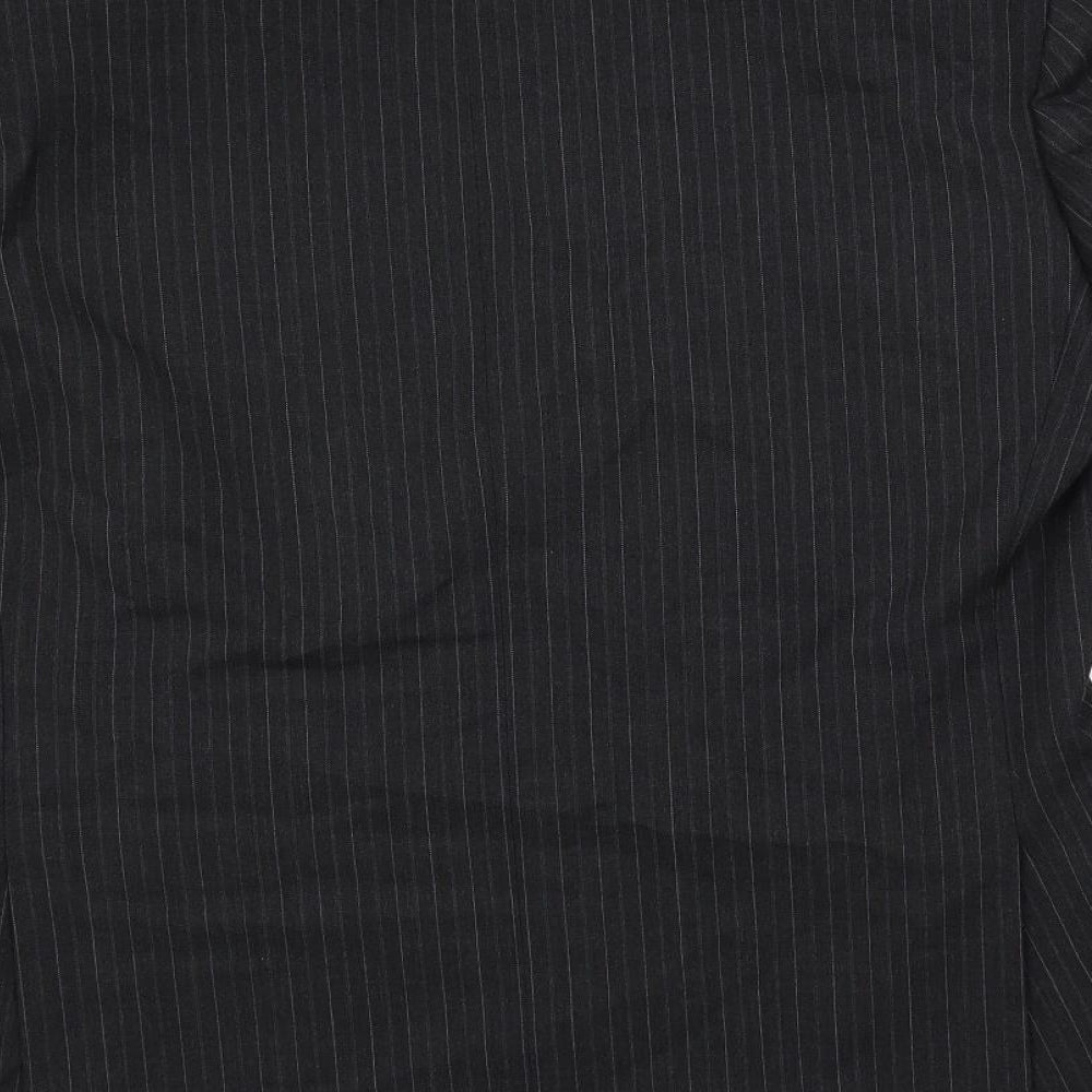 Executex Mens Grey Striped Polyester Jacket Suit Jacket Size 40 Regular