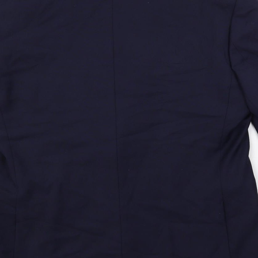 Marks & Spencer Mens Blue Polyester Jacket Suit Jacket Size 38 Regular